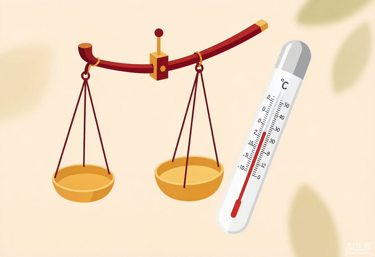Traditional scale and thermometer