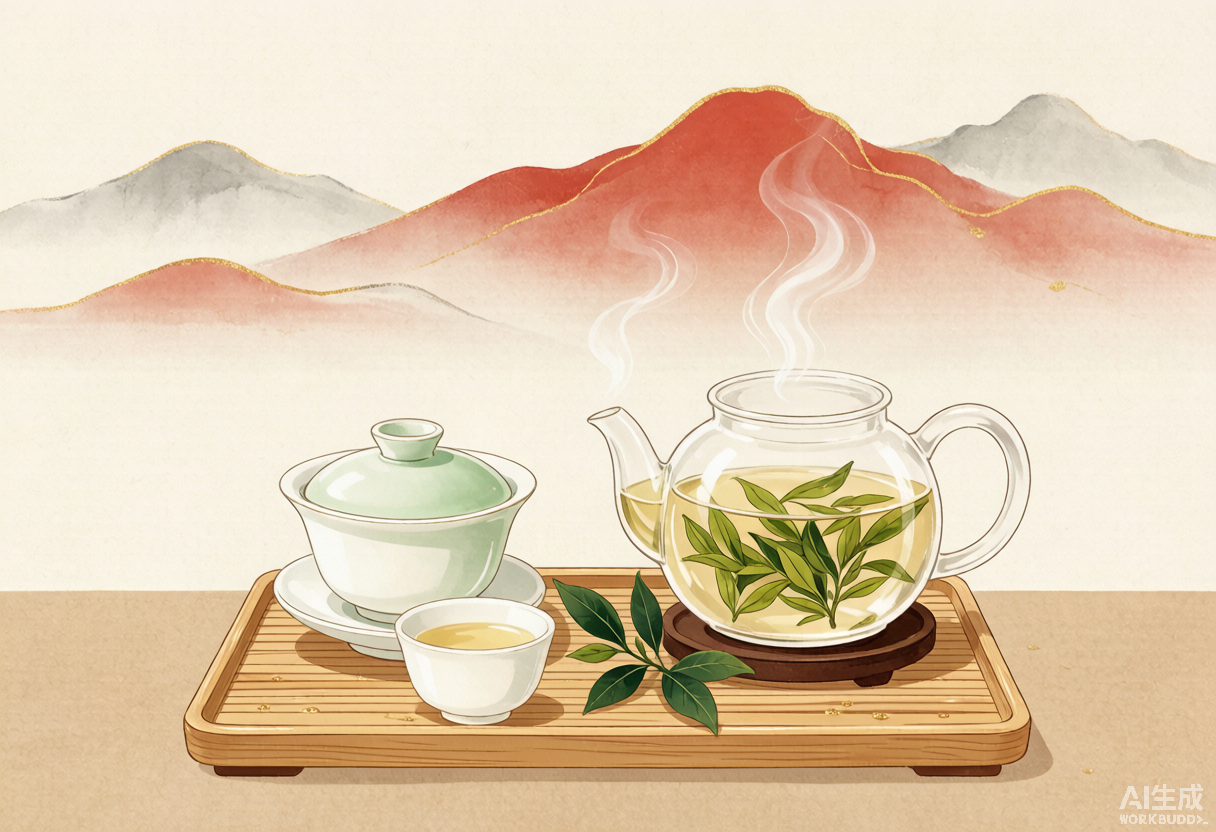 Chinese calligraphy, painting, pavilion and hanfu
