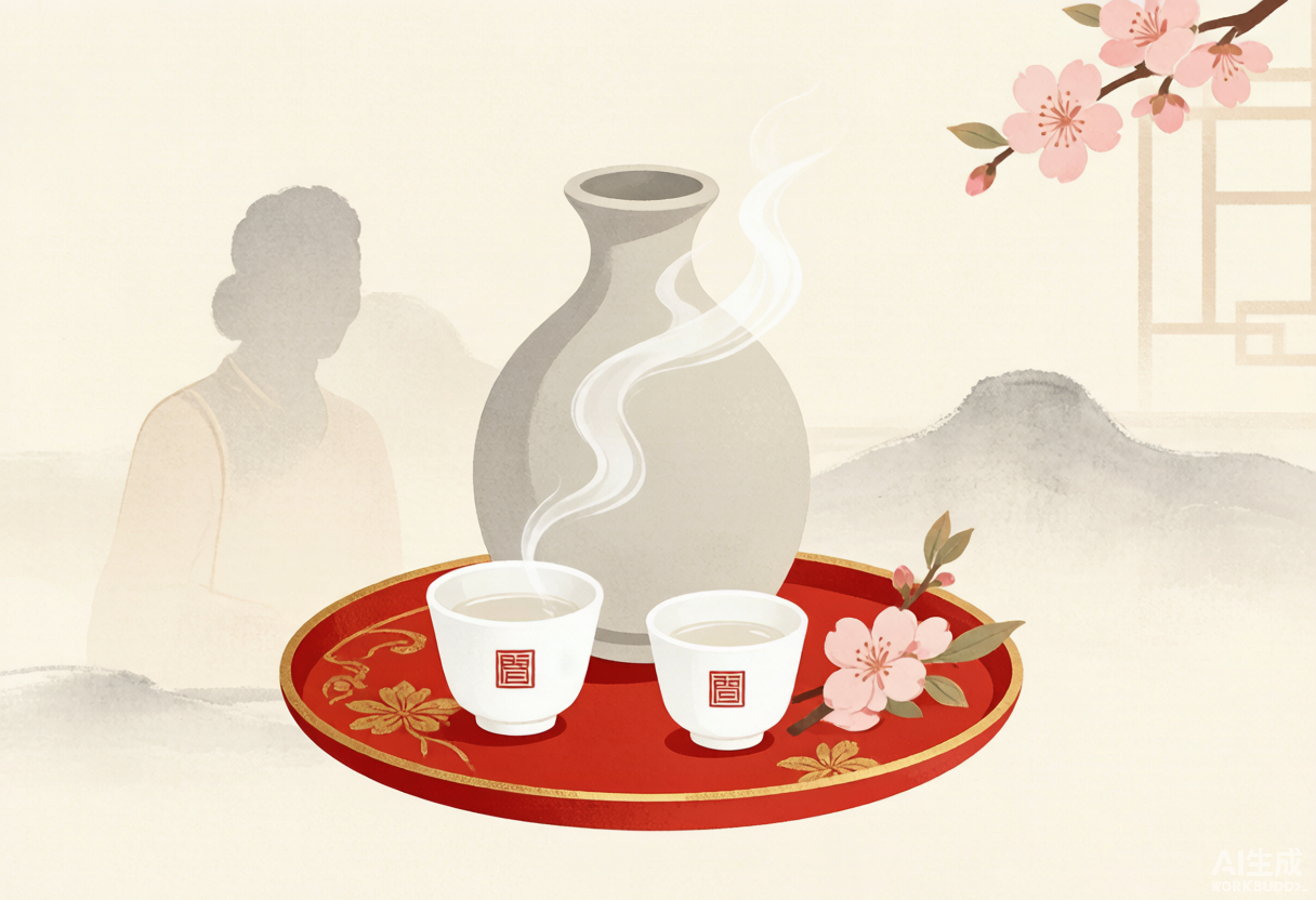 Chinese baijiu cups and jar