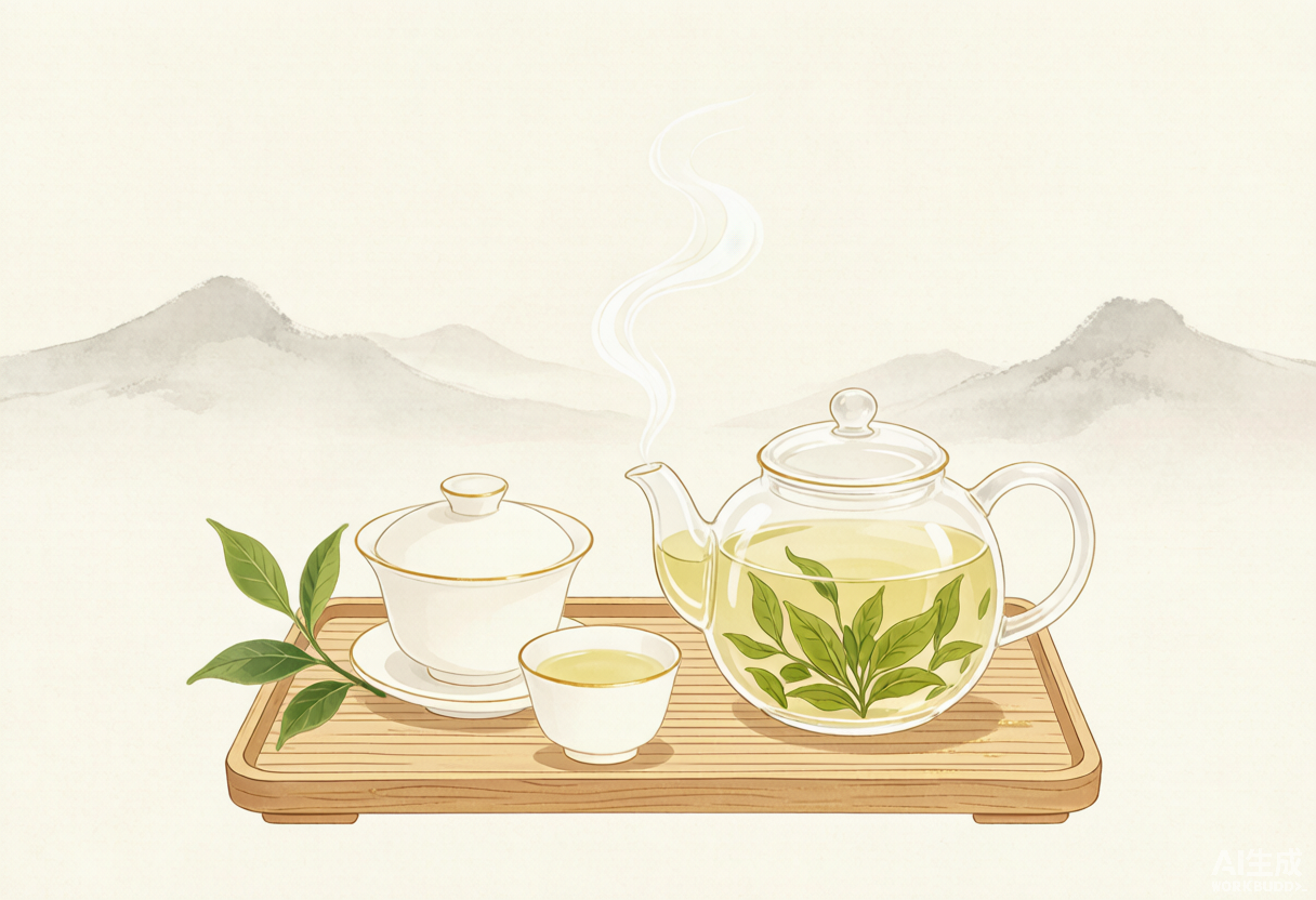 Chinese tea set with teapot and cup